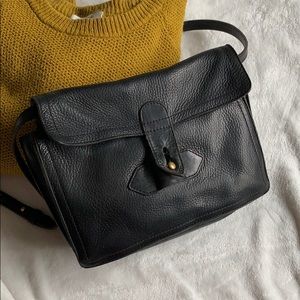 Black Leather Madewell Small Satchel